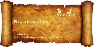 Miu Arabella névjegykártya